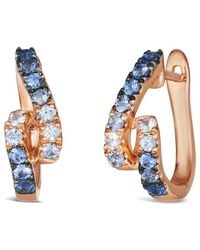 Le Vian - Denim Ombré 14K Rose 0.85 Ct. Tw. Sapphire Ombre Drop Earrings - Lyst