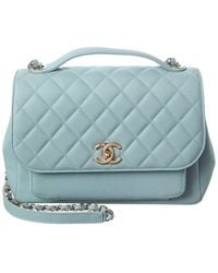 CHANEL - Blue Caviar Quilted Leather Large Business Affinity Flap (authentic Pre-loved) - Lyst