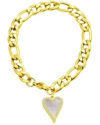 Adornia - 14k Plated Pearl Charm Bracelet - Lyst