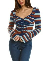 Sea - Wavey Crochet Wool Sweater - Lyst