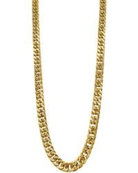Adornia - 14k Plated Water Resistant Extra Thick 9mm Cuban Chain Necklace - Lyst