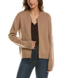 Forte - Zip 100% Cashmere Bomber Cardigan - Lyst