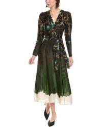 Marchesa - Printed Georgette Midi Dress - Lyst