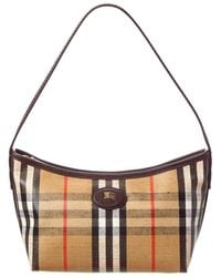 Burberry - Highlands Mini Coated Canvas & Leather Shoulder Bag - Lyst