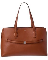 TOTEME - Logo Leather Tote - Lyst