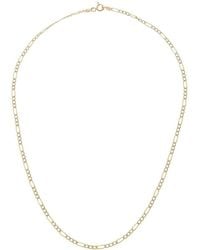 Italian Gold - 10K 2.25Mm Pave Semi-Solid Figaro Necklace - Lyst