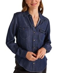 Bella Dahl - Linen-Blend Western Shirt - Lyst