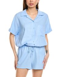 LNA - Alpine Linen-Blend Button-Up Shirt - Lyst