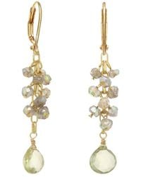 Rachel Reinhardt Jewelry - Gold Over Silver Gemstone Cluster Earrings - Lyst
