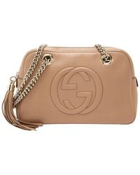 Gucci - Beige Leather Soho Chain Small Shoulder Bag (authentic Pre-loved) - Lyst