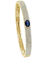 Sabrina Designs - 14k 3.60 Ct. Tw. Diamond & Sapphire Bangle Bracelet - Lyst