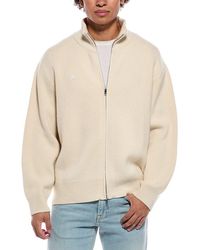 PANGAIA - Full Zip Cashmere & Wool-blend Mock Neck Sweater - Lyst