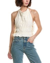 Nia - Alix Linen-Blend Top - Lyst