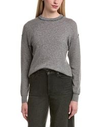 Bruno Magli - Whipstitch Wool & Cashmere-Blend Sweater - Lyst