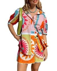 Esea - 2Pc Linen-Blend Shirt & Short Set - Lyst