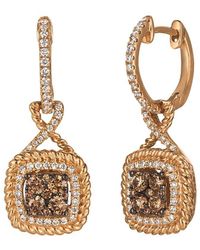 Le Vian - Le Vian 14k Strawberry Gold 0.87 Ct. Tw. Diamond Earrings - Lyst