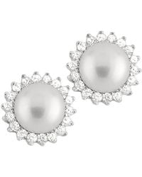 Splendid - Plated Silver 8-8.5mm Freshwater Pearl Drop Earrings - Lyst