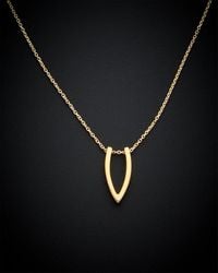 Italian Gold - 14k V Pendant Necklace - Lyst