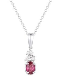 Gregg Ruth - 14K 0.58 Ct. Tw. Diamond & Ruby Pendant - Lyst