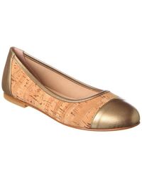 French Sole - Venice Cork & Leather Flat - Lyst