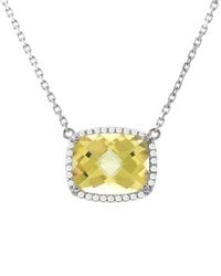 Gemstones - 14k 2.78 Ct. Tw. Diamond & Lemon Quartz Necklace - Lyst