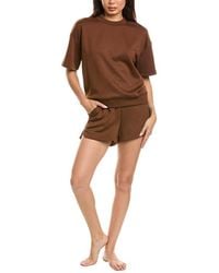 Marion - 2Pc Banded T-Shirt & Short Set - Lyst
