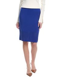St. John - Stretch Crochet Knit Skirt - Lyst