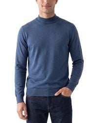 RAFFI - Jersey Mock Neck Sweater - Lyst