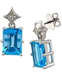 Gemstones - 2.54 Ct. Tw. Diamond & Topaz Earrings - Lyst