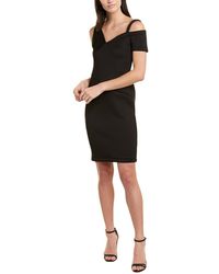 Yigal Azrouël Stretchy Weaving Sheath Dress - Black