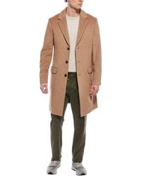 AllSaints - Hal Suede-Trim Wool-Blend Coat - Lyst