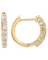 Suzy Levian - 14k 0.50 Ct. Tw. Diamond Huggie Earrings - Lyst