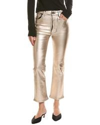 FRAME - Frame The Reboot Champagne Coated Crop Jean - Lyst