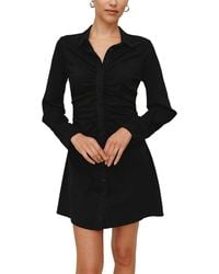 Bella Dahl - Long Sleeve Shirred Shirt Dress - Lyst