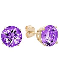 MaxColor - 10k 2.90 Ct. Tw. Amethyst Studs - Lyst
