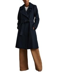 Reiss - Rae Mid Length Belted Wool & Cashmere-Blend Coat - Lyst