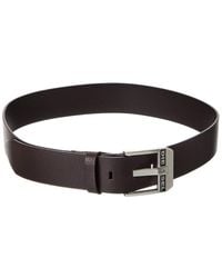 DIESEL - Logo Bluestar Leather Belt - Lyst