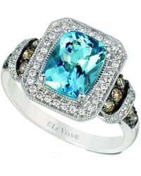 Le Vian - Le Vian 14k 1.91 Ct. Tw. Diamond & Sea Blue Aquamarine Ring - Lyst