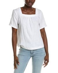 Vince Camuto - Linen-Blend Blouse - Lyst