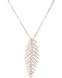 Diana M. Jewels - Fine Jewelry 14k Rose Gold 0.26 Ct. Tw. Diamond Fish Spine Pendant Necklace - Lyst