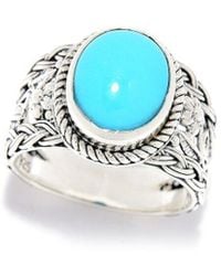 Samuel B. - Silver 2.50 Ct. Tw. Sleeping Beauty Turquoise Oval Ring - Lyst