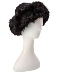 Surell - Accessories Eyelash Cuff Hat - Lyst