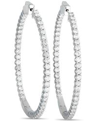 Diamond Select Cuts - 14k 3.35 Ct. Tw. Diamond Inside-out Hoops - Lyst