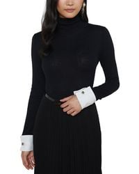 L'Agence - Flora Poplin Cuff Sweater - Lyst