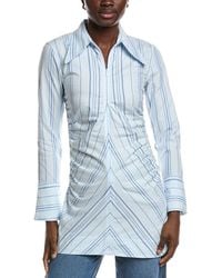 Ganni - Twill Stripe Fitted Tunic - Lyst
