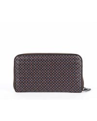 Bottega Veneta - Intrecciato Leather Flower Pattern Zipped Long Wallet (Authentic Pre-Loved) - Lyst
