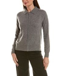 InCashmere - Zip Polo 100% Cashmere Cardigan - Lyst
