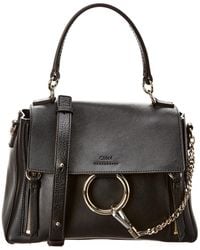Chloé Faye Day Small Leather Shoulder Bag - Black