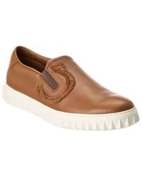 Ferragamo - Lexus Leather Slip-On Sneaker - Lyst