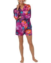 Bedhead - X Trina Turk Evening Bloom Short Silk Pajama Set - Lyst